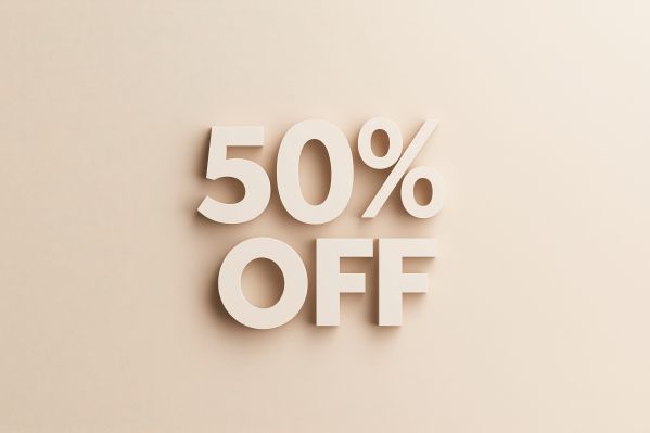 50% OFF Sign Free Image