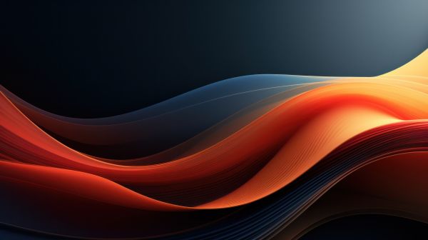 Abstract Orange Wave Background Free Image