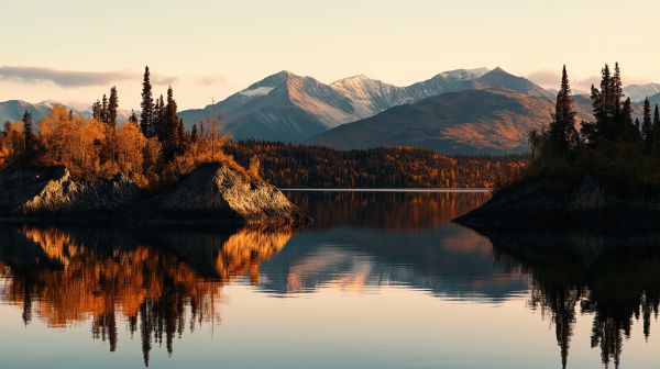 Amazing Fall Nature Free Wallpaper Download Autumn Lake Evening Free Image