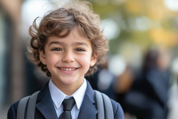 Back to School Young Student Kid Excited to Return to School Free Image