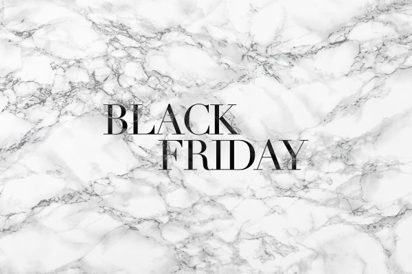 Black Friday Luxury Lettering on White Marble Free Photo