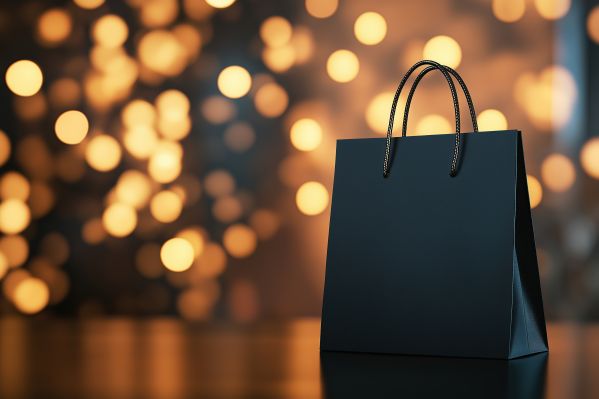 Black Friday Shopping Bag Mockup No-Text with Copy Space Free Image