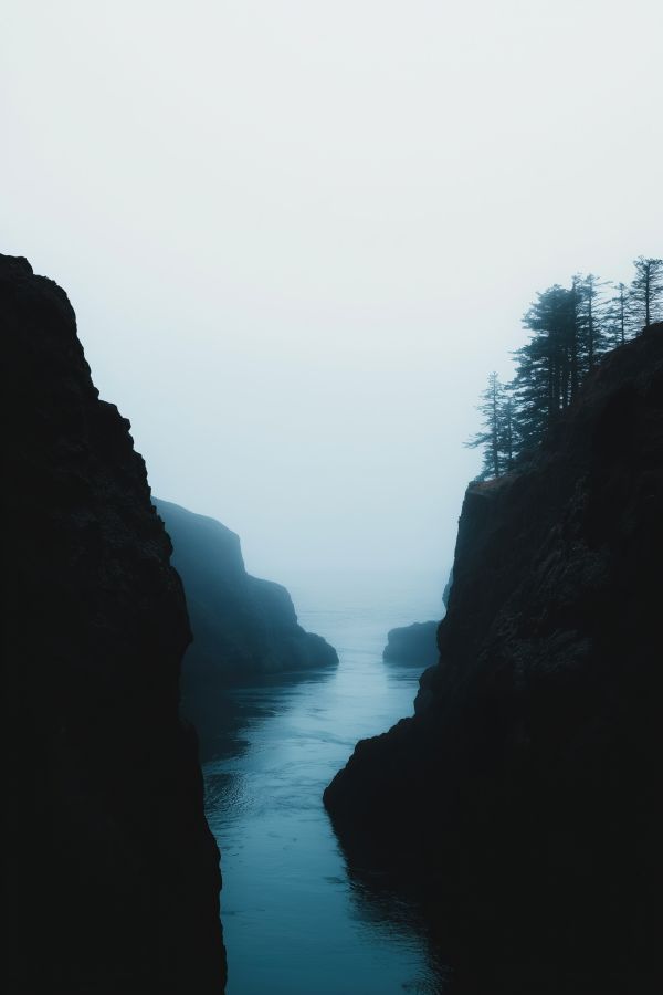 Calm Foggy Nature iPhone Wallpaper Free Image