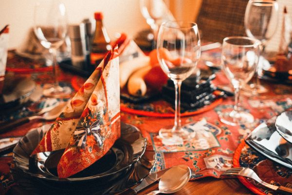 Christmas Table Setting Free Photo