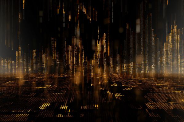 Golden Finance Matrix Stock Charts Background Free Image