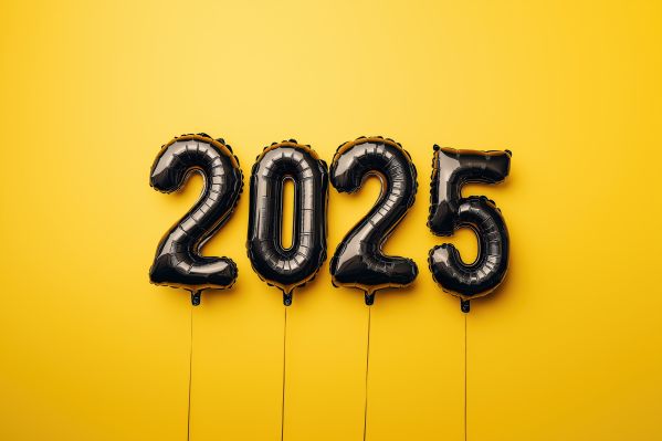 Inflatable Balloons Happy New Year 2025 Free Image