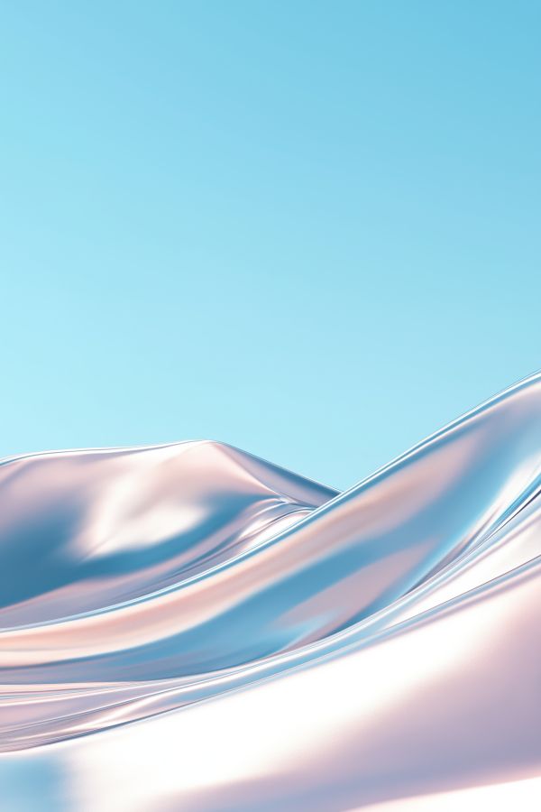 Iridescent Glossy Chrome Desert Sand Dunes Free Image