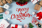 Christmas Frame Background with Ornaments