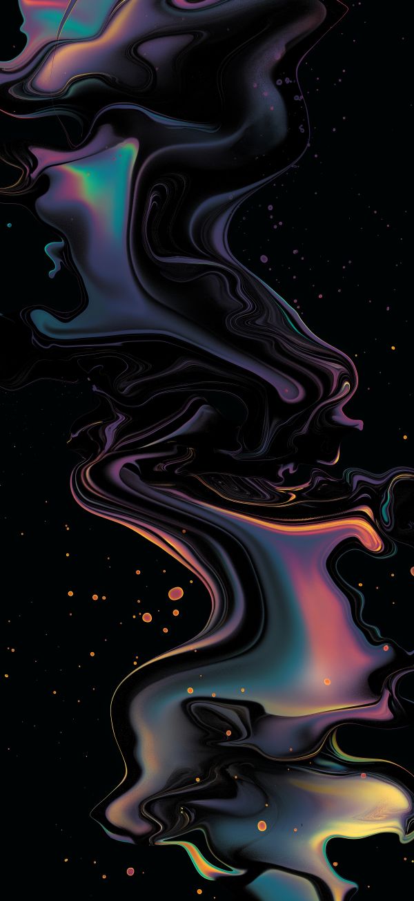 Oil Stain Dark Abstract Smartphone Wallpaper Free Image