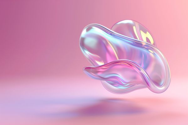 Floating 3D Abstract Futuristic Spline Element Free Image