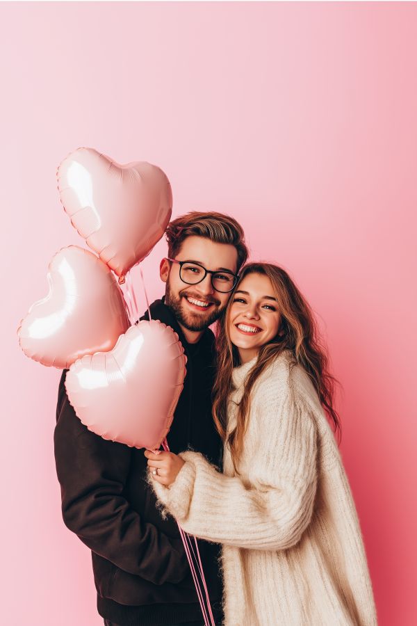 Young Smiling Couple Valentine’s Day Marketing Free Image